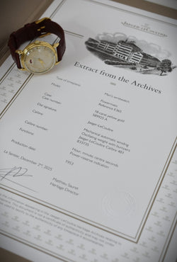 Jaeger - LeCoultre Power Reserve "40 heures", calibre 481 Bumper, or jaune 18 carats, 1953 - Castafiore