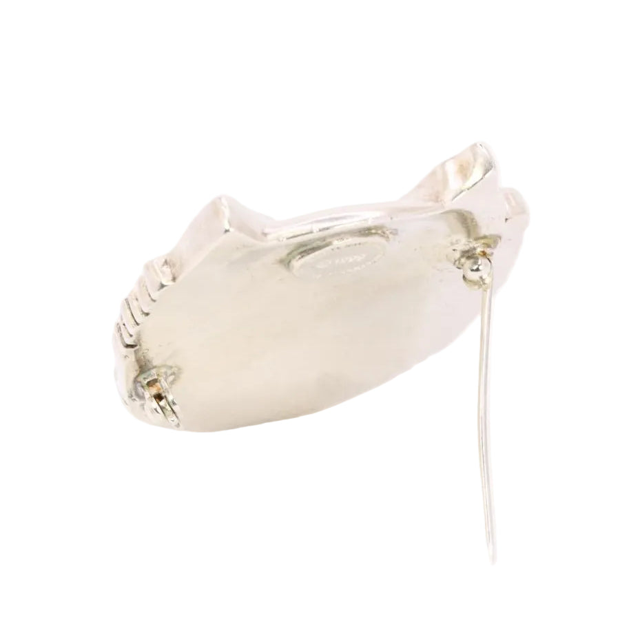 JEAN COCTEAU Broche "Club des Amis des Chats" métal argenté - Castafiore