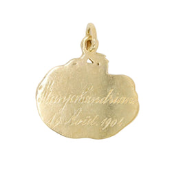 JOE DESCOMPS Médaille femme Art Nouveau or jaune - Castafiore