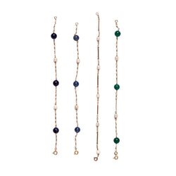 Lot de quatre bracelets en or jaune et perles - Castafiore