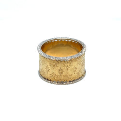 Mario Buccellati Engraved Gold Band Ring ca 1960s - Castafiore