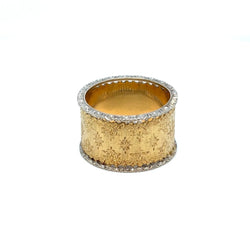 Mario Buccellati Engraved Gold Band Ring ca 1960s - Castafiore