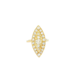 Marquise en or jaune et diamants - Castafiore