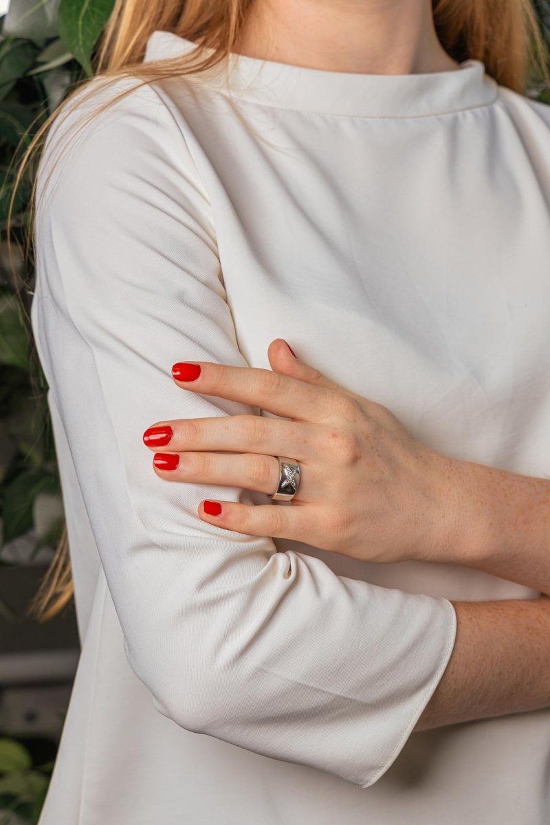 Mauboussin Bague Bandeau Etoile Divine Or blanc Diamant - Castafiore