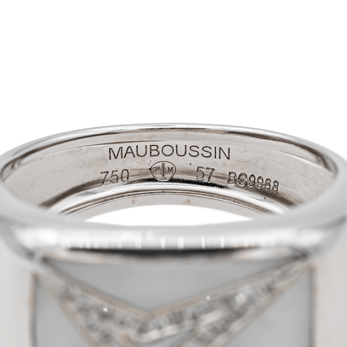Mauboussin Bague Etoile Grande vie Or blanc Nacre - Castafiore