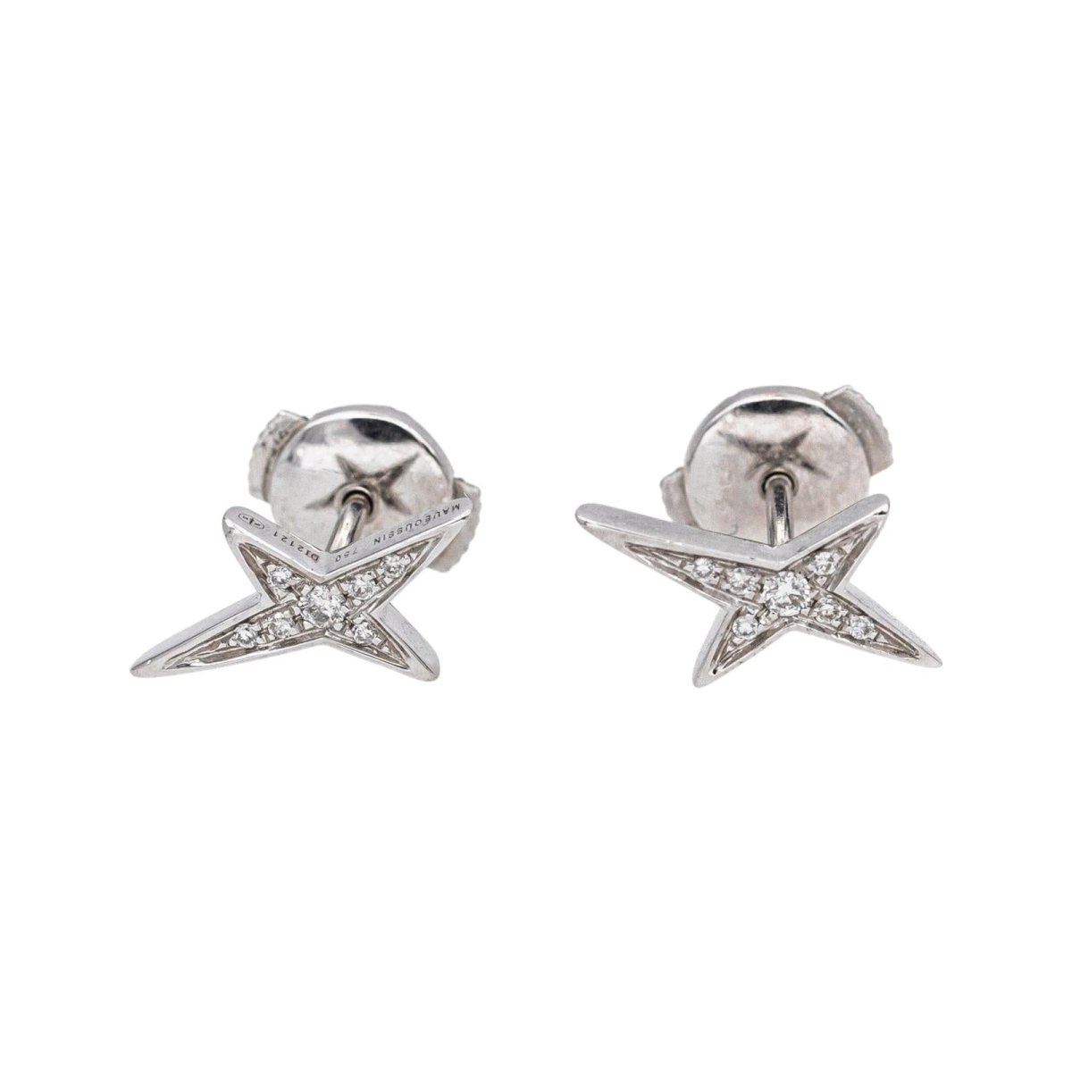 Mauboussin Boucles d'oreilles French Valentine Or blanc Diamant - Castafiore