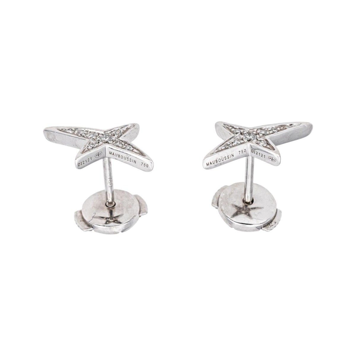Mauboussin Boucles d'oreilles French Valentine Or blanc Diamant - Castafiore
