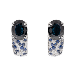 Mauboussin Boucles d'oreilles Nuit d'Amour Or blanc Saphir - Castafiore