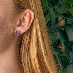 Mauboussin Boucles d'oreilles Petit visage d'amour Or blanc Améthyste - Castafiore