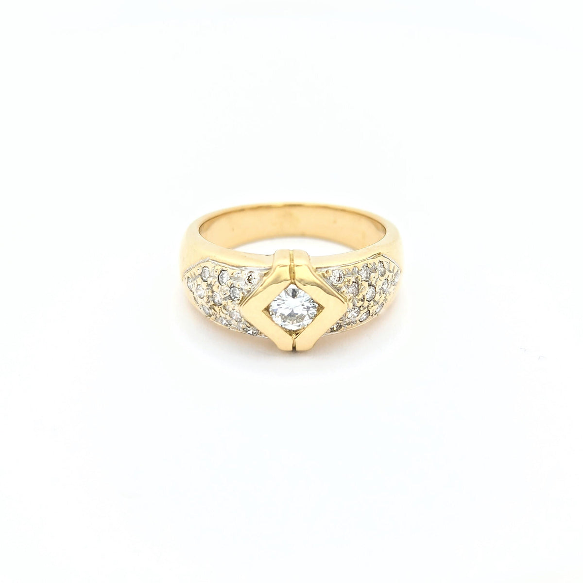 Yellow Gold and Diamond Ring