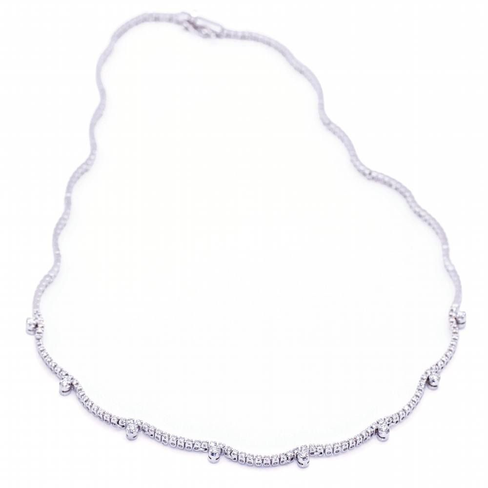 Collier VAGUES en or blanc et diamants