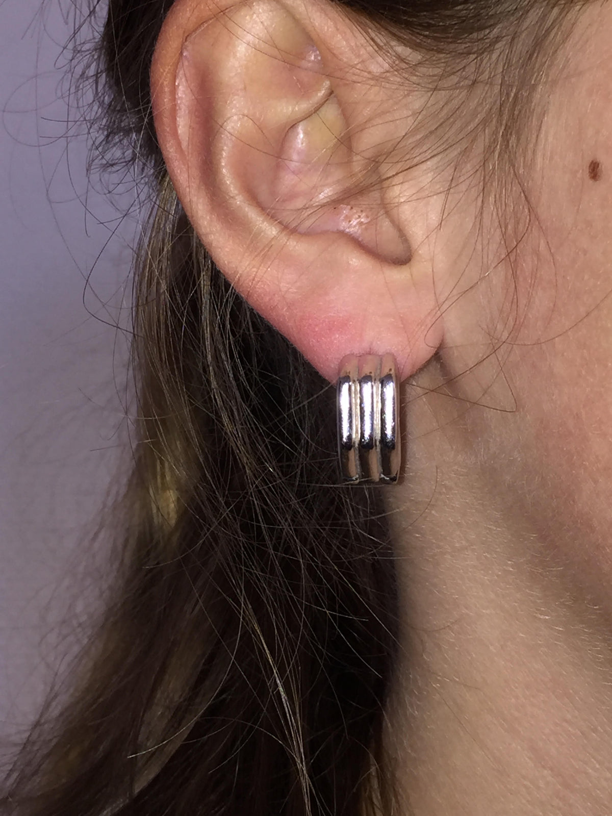 Chimento Vintage White Gold Pierced Earrings