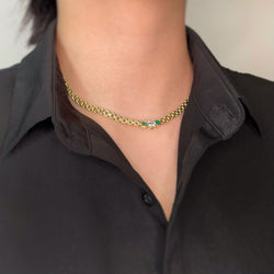 Collier Or, Diamant & Emeraudes - René KREISS