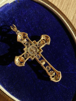 Pendentif croix Belle époque