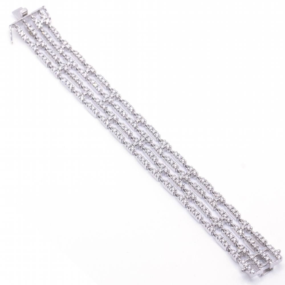 Bracelet Riviere avec 4 rangs de diamants