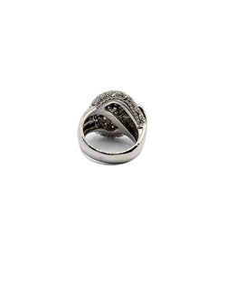 Dome ring in white gold and diamonds