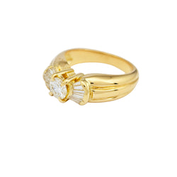 Yellow Gold and Diamond Ring