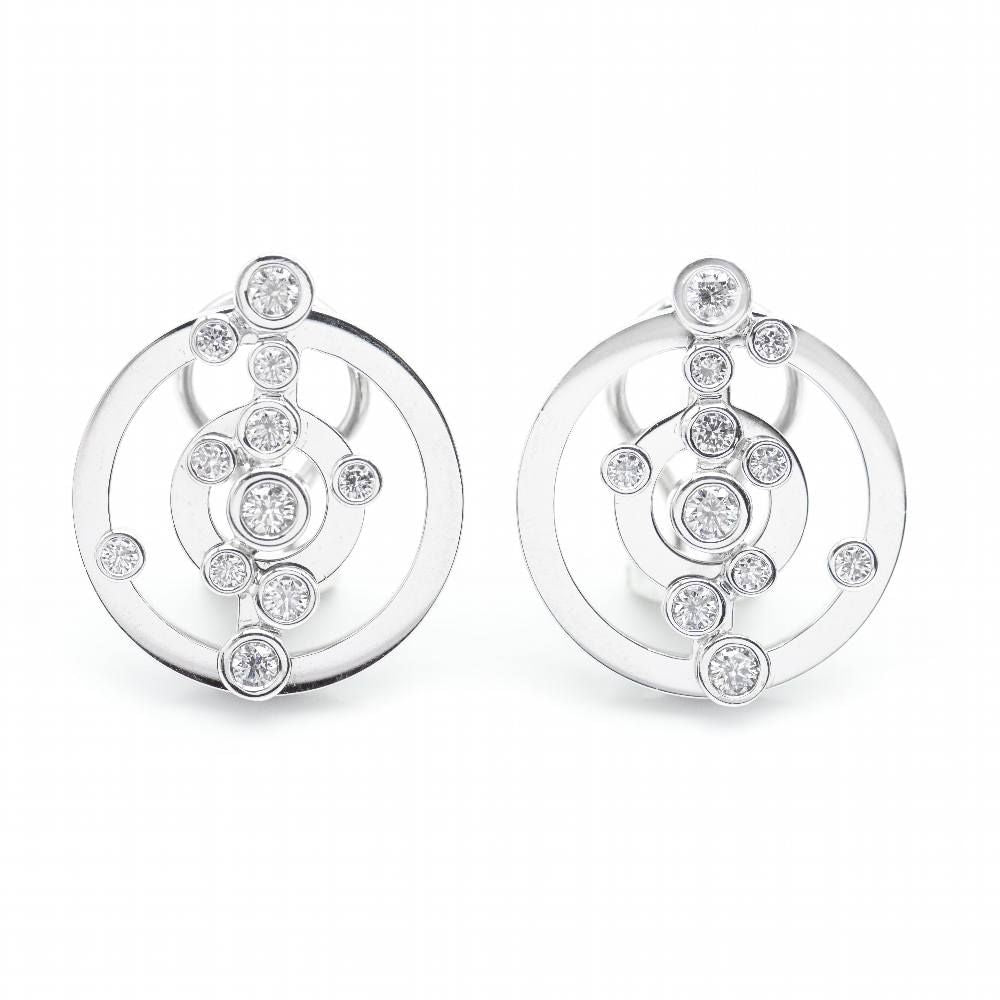 Boucles d'oreilles ADAGIO en or blanc et brillants d'occasion