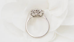 Bague Fleur en platine et diamants