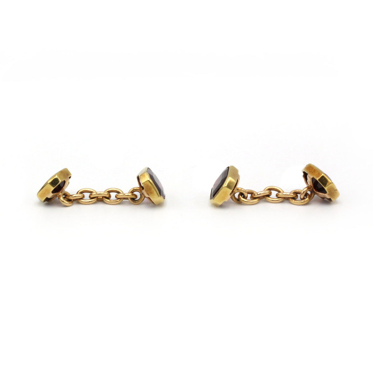 Cufflinks - Gold &amp; Garnets