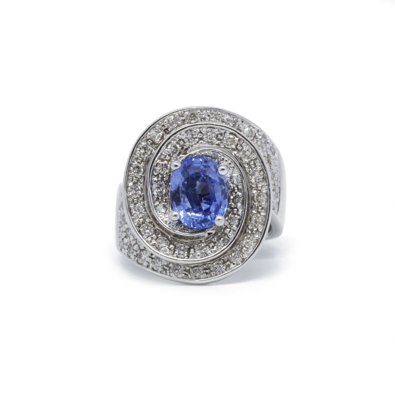 Bague - Or, Saphir Et Diamants