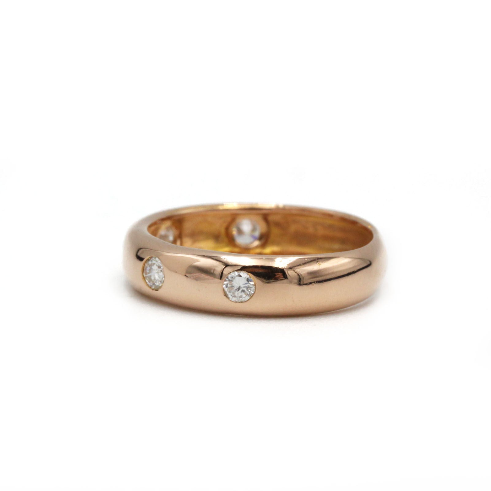 Ring Solitaire in rose gold and diamonds