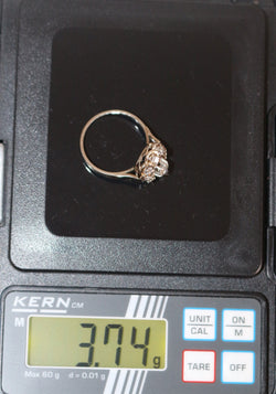 Bague Marguerite Diamants Or Blanc