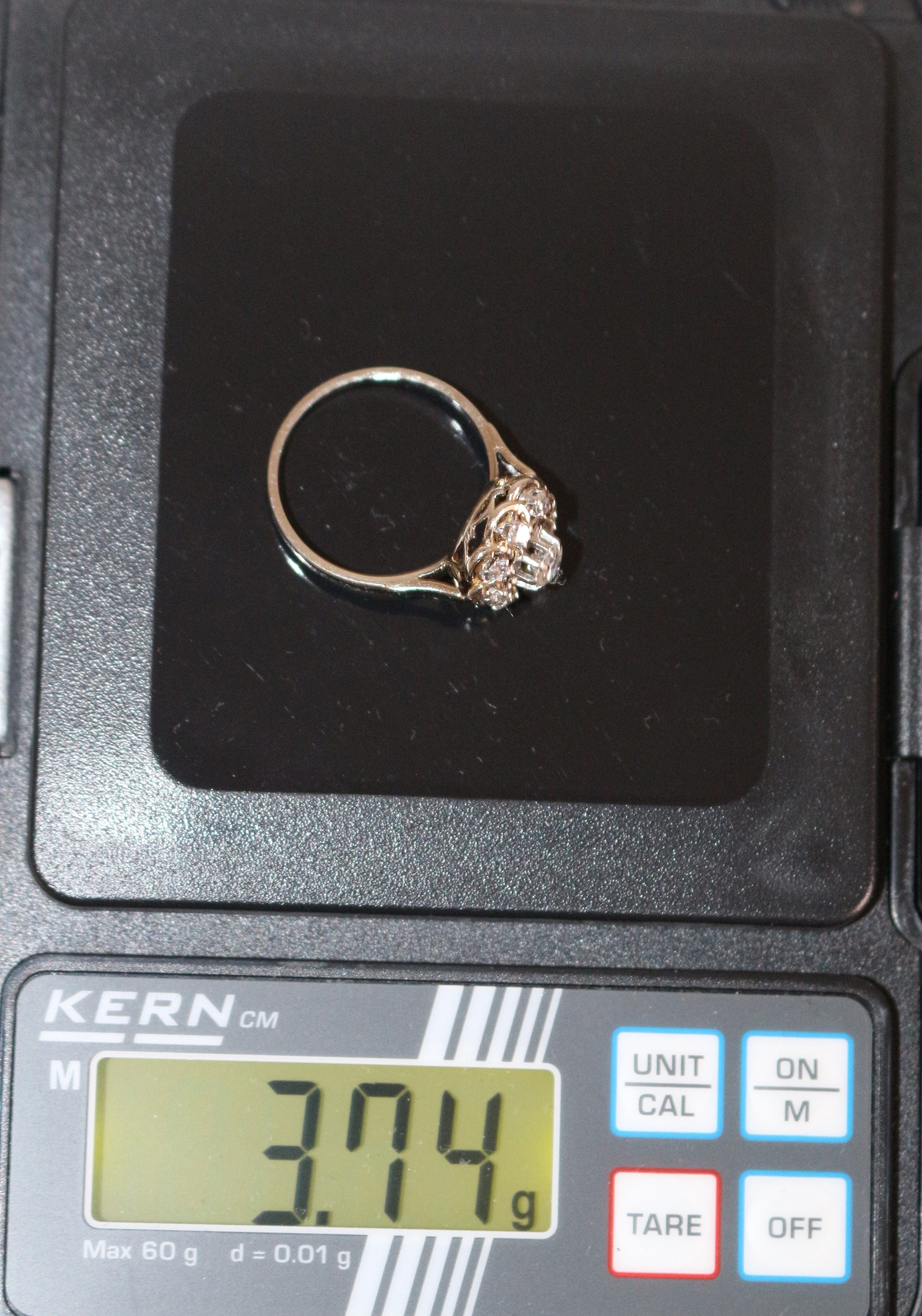 Bague Marguerite Diamants Or Blanc