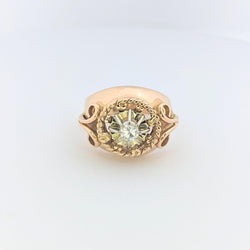 Bague en or rose et diamant