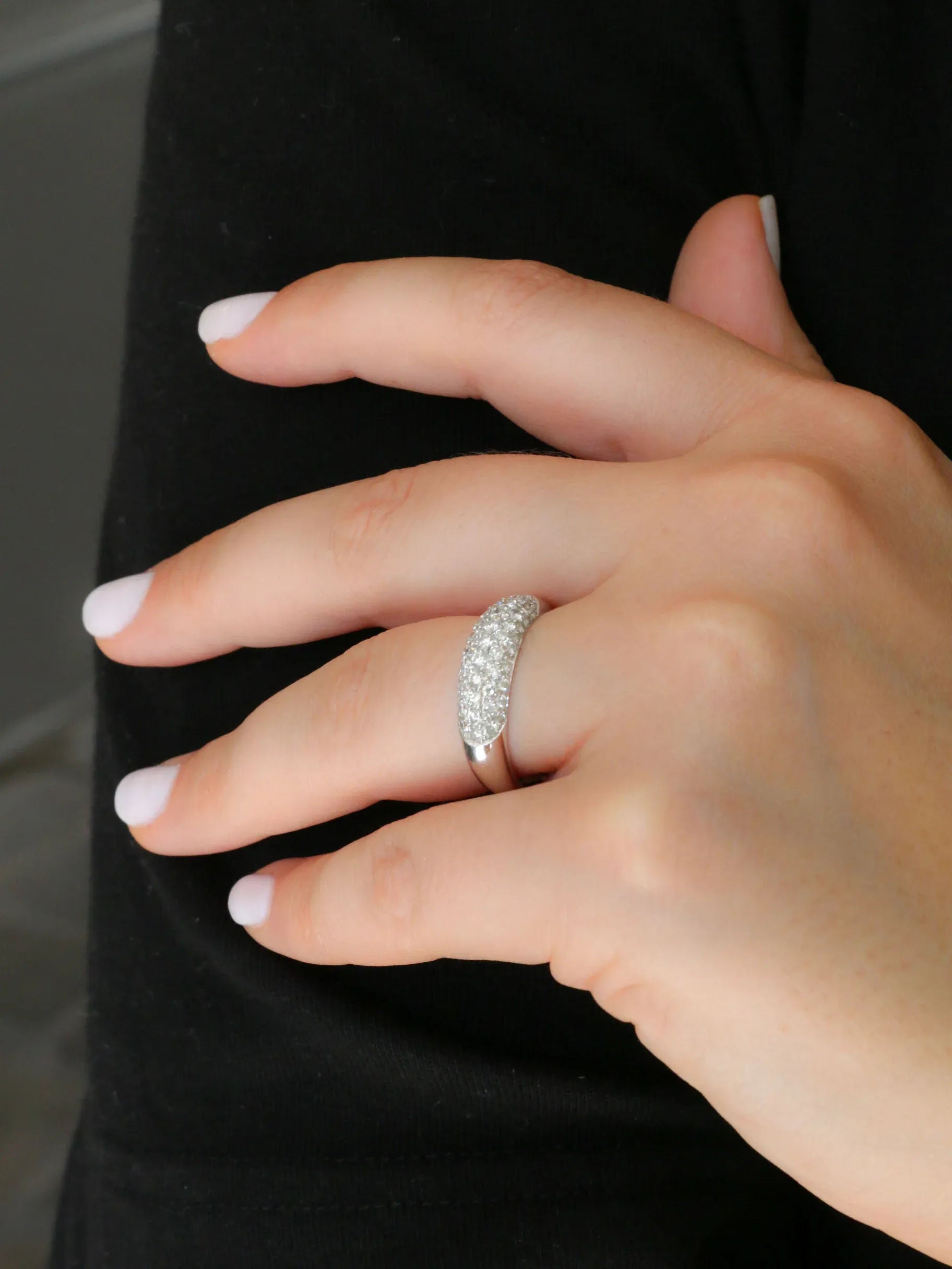 Bague jonc diamants 1 ct