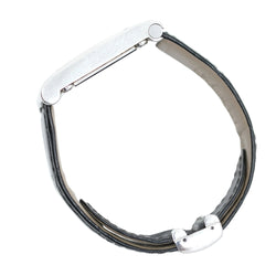 Montre BOUCHERON "Reflet" en acier, cuir et diamants