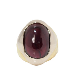 Bague en or bicolore et améthyste