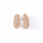 Boucle d'oreilles créoles en or jaune et diamants