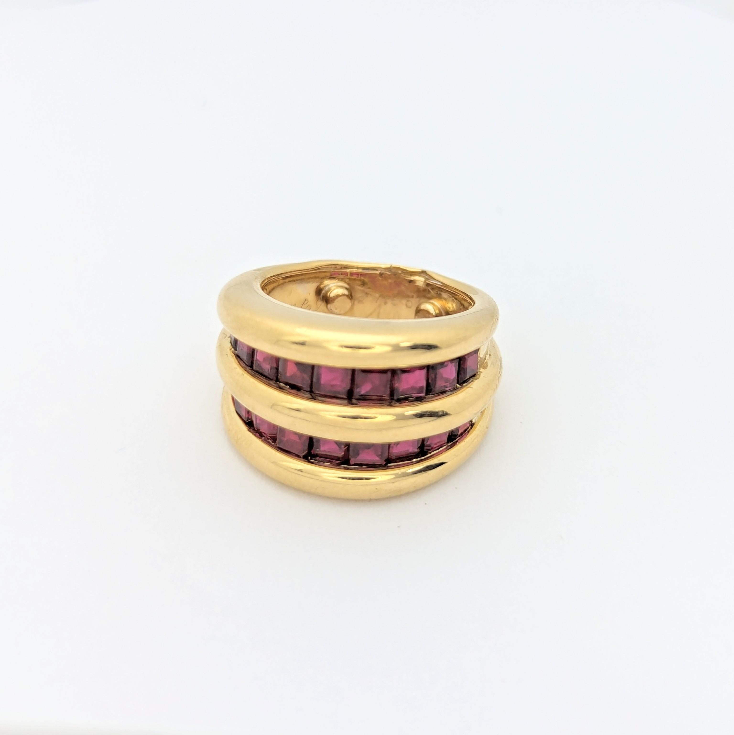 Bague Verney en or jaune et rubis