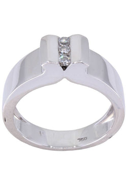 Bague trilogie diamants en or blanc