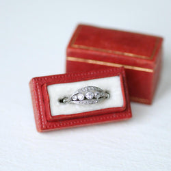 Ring Art Deco Headband diamonds on Platinum