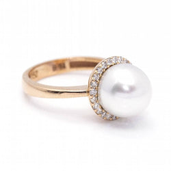 Bague en perles et diamants