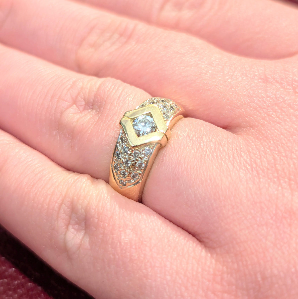 Yellow Gold and Diamond Ring