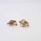 18k gold hooped earrings with diamonds second hand