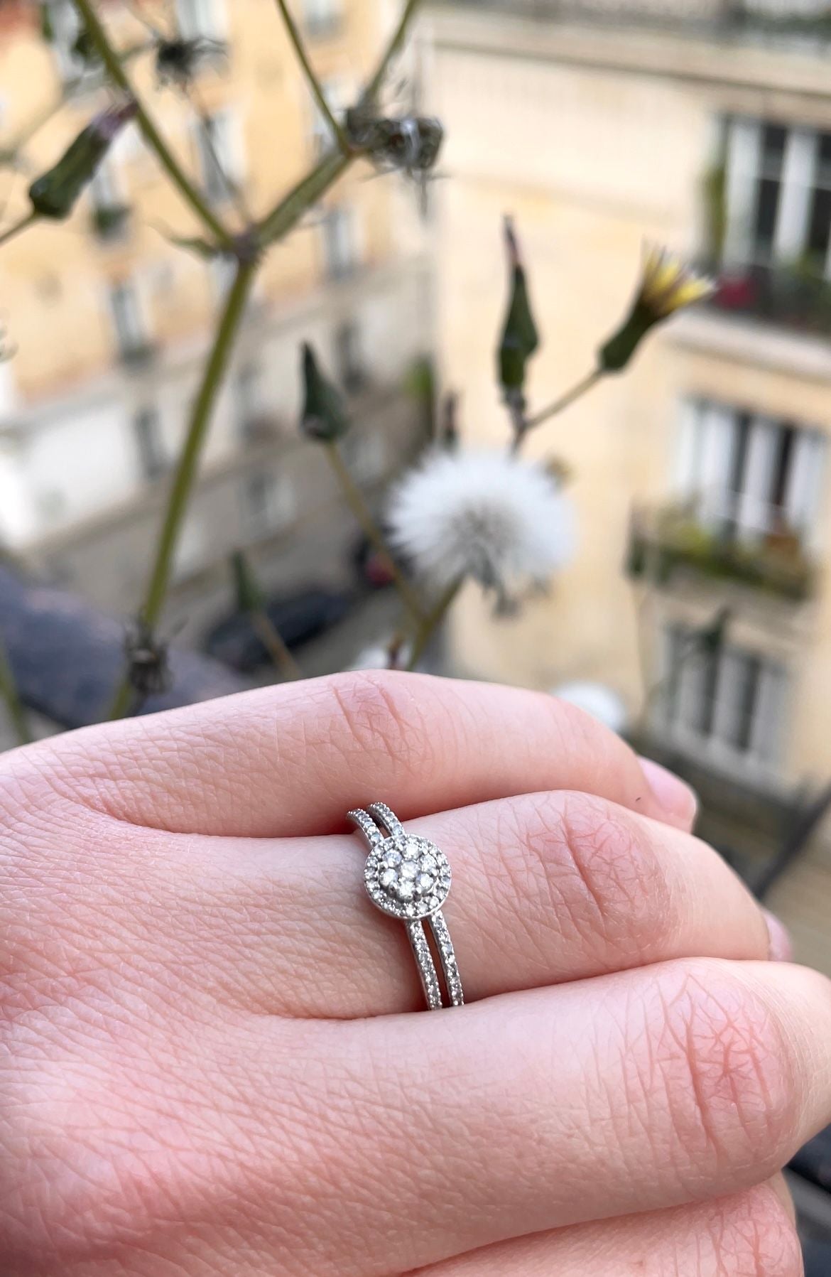 Bague Diamants Chaton Rond