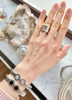 Bracelet BULGARI in steel and onyx