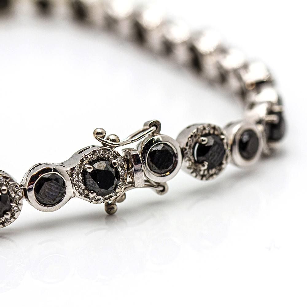Used BLACK gold and diamond bracelet
