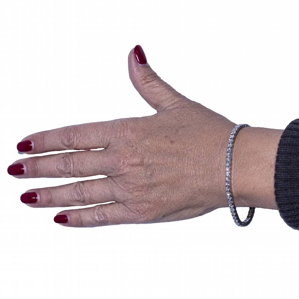 Bracelet Riviere en or blanc et diamants