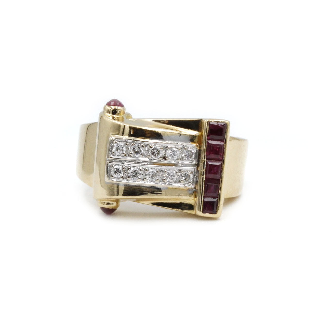 Bague - Or, Diamants & Rubis