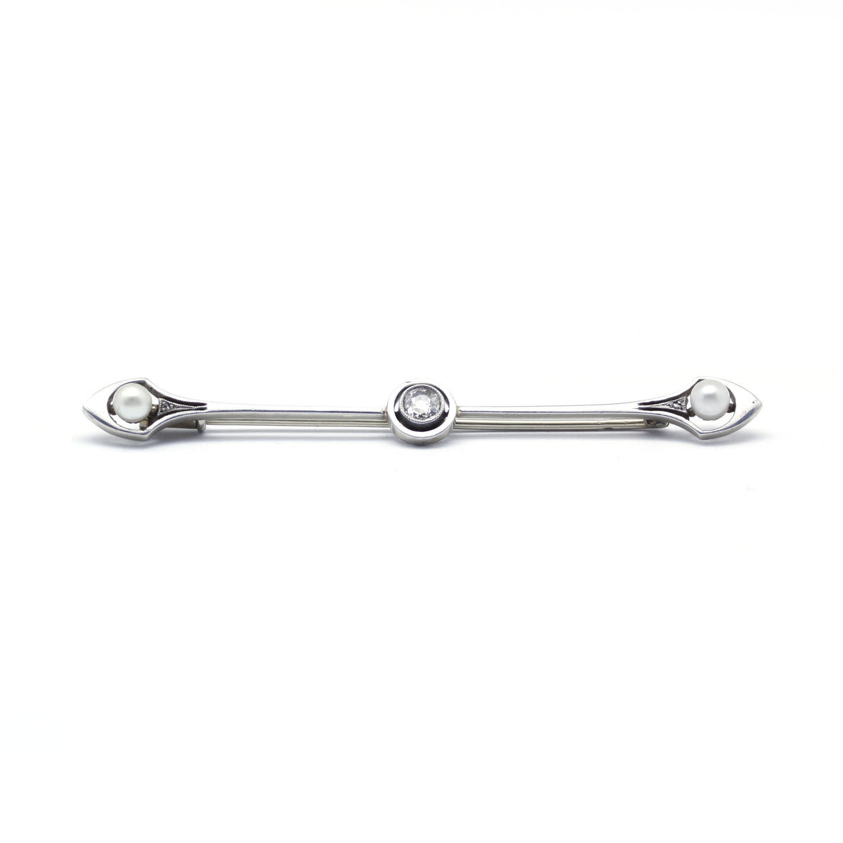 Broche - Or, Diamants et Perles