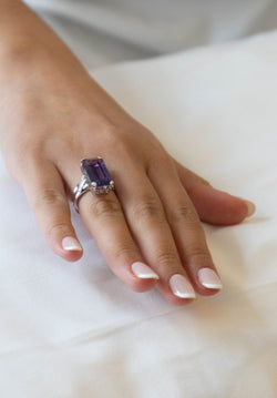 Bague L'Améthyste en or blanc et améthyste