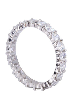 Alliance diamants en or blanc