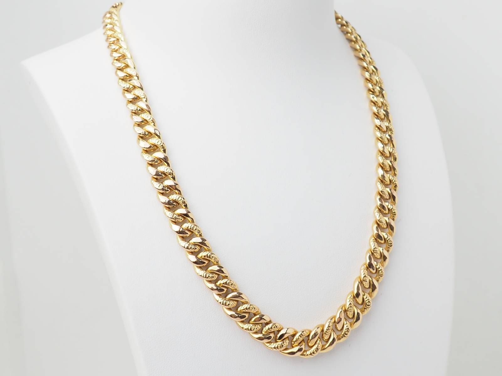 Collier maille gourmette en or jaune