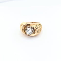 Bague en or jaune et diamant