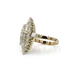 Marquise Ring - Two-tone Gold &amp; Diamonds